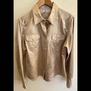 Tommy Hilfiger creamy satin-feel western shirt